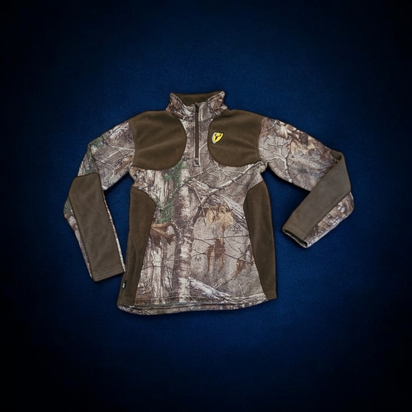 Men's Scent Blocker RealTree Camo Quarter-Zip Pullover - Picture 3 of 4